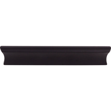 Top Knobs TK554BLK Glacier 5" Center to Center Finger Pull Flat Black