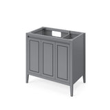 Jeffrey Alexander Percival 36" Grey Single Sink Bathroom Vanity with White Carrara Marble Top - 8 in. Widespread Faucet Top product image 3