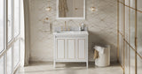 Jeffrey Alexander Percival 36" White Single Sink Bathroom Vanity with White Carrara Marble Top - 8 in. Widespread Faucet Top product image 7