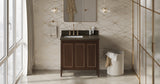 Jeffrey Alexander Percival 36" Dark Walnut Single Sink Bathroom Vanity with Blue Limestone Top - 8 in. Widespread Faucet Top product image 6