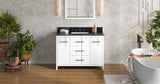 Jeffrey Alexander Katara 48" White Single Sink Bathroom Vanity with Black Granite Top - 8 in. Widespread Faucet Top product image 6