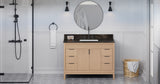 Jeffrey Alexander Theodora 48" Natural Oak Single Sink Bathroom Vanity with Blue Limestone Top - 8 in. Widespread Faucet Top product image 6