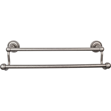 Top Knobs ED7APF TOP BATH (R) Edwardian Bath Double 20 1/2" Wall Mounted Towel Bar Antique Pewter