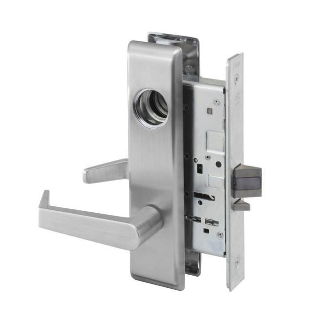 Yale AUCN8805FL626LC satin chrome storeroom mortise lever