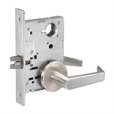 Yale AUR8801FL626 Passage Mortise Lock with Augusta Lever and Copenhagen Rose Satin Chrome