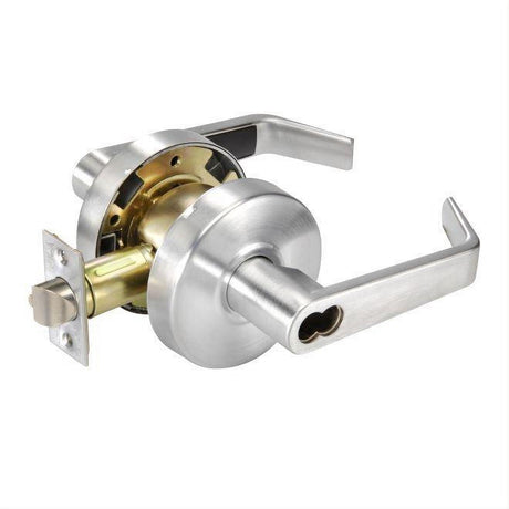 Yale BAU4605LN626 Storeroom Augusta Lever Grade 2 Cylindrical Lock with Small Format Interchangeable Core Prep Satin Chrome
