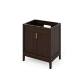 Jeffrey Alexander Theodora 30" Dark Walnut Single Sink Bathroom Vanity with Black Granite Top - 8 in. Widespread Faucet Top product image 2