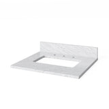 Jeffrey Alexander Wavecrest 24" Weathered Grey Single Sink Bathroom Vanity with White Carrara Marble Top - 8 in. Widespread Faucet Top product image 5