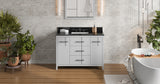Jeffrey Alexander Katara 48" Grey Single Sink Bathroom Vanity with Black Granite Top - 8 in. Widespread Faucet Top product image 6