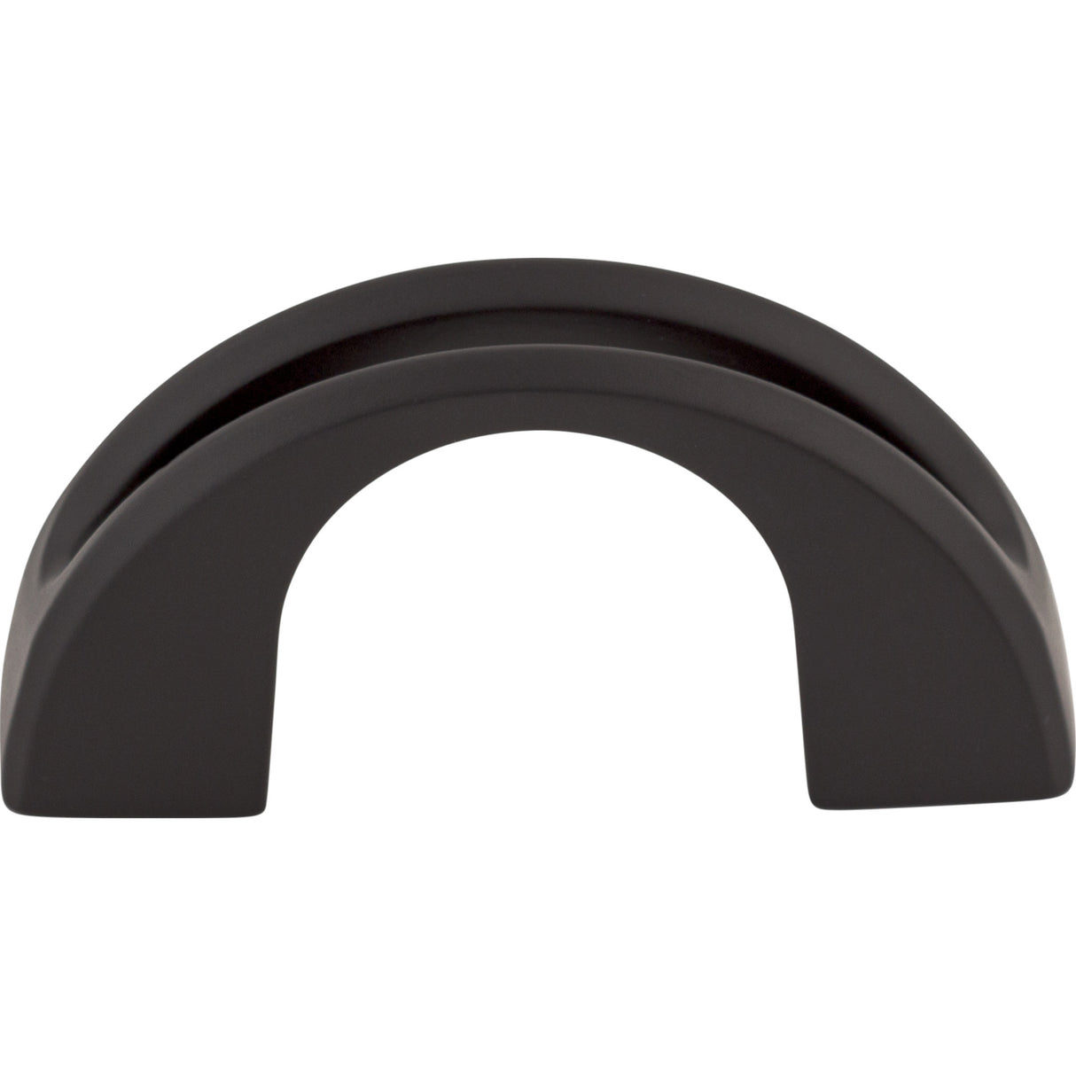 Top Knobs TK617BLK Tango U 1 1/4" Center to Center Finger Pull Flat Black
