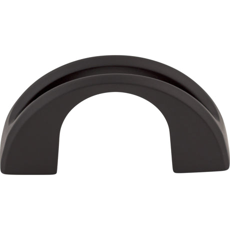 Top Knobs TK617BLK Tango U 1 1/4" Center to Center Finger Pull Flat Black