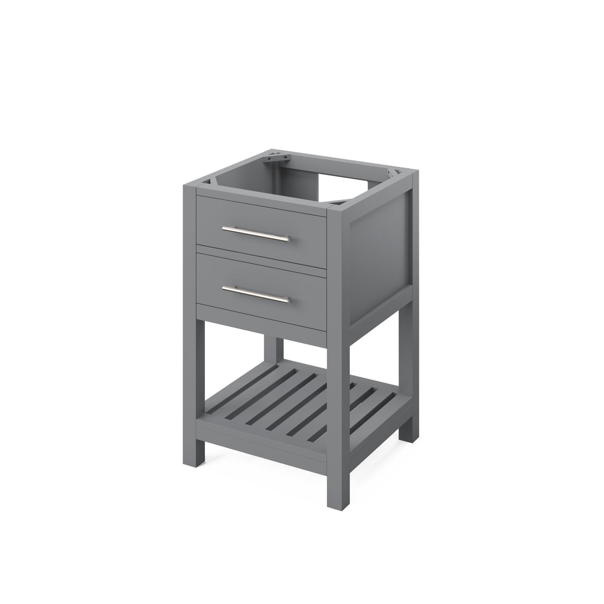 Jeffrey Alexander Wavecrest 24" Grey Single Sink Bathroom Vanity with Calacatta Vienna Quartz Top - 8 in. Widespread Faucet Top product image 3
