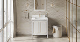 Jeffrey Alexander Percival 30" White Single Sink Bathroom Vanity with White Quartz Top - 8 in. Widespread Faucet Top - VKITPER30WHWQR1 product image 6