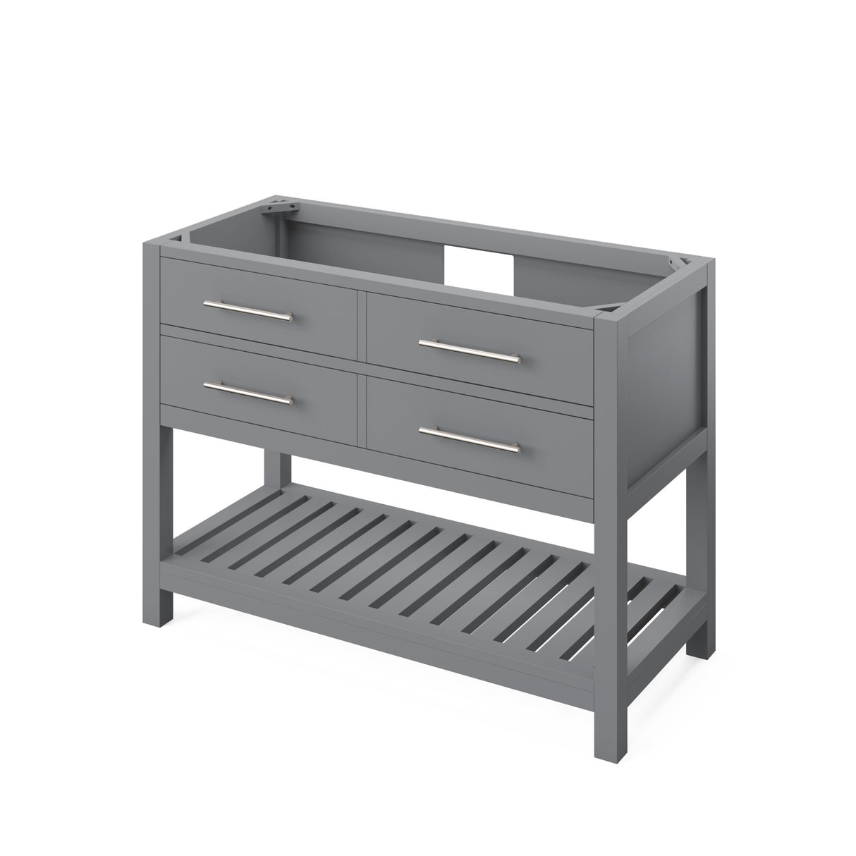 Jeffrey Alexander Wavecrest 48" Grey Single Sink Bathroom Vanity with Calacatta Vienna Quartz Top - 8 in. Widespread Faucet Top product image 3