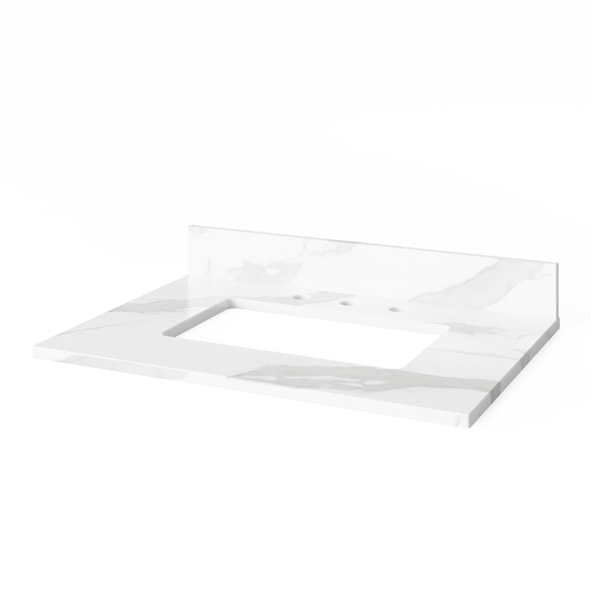 Jeffrey Alexander Percival 30" Grey Single Sink Bathroom Vanity with Calacatta Vienna Quartz Top - 8 in. Widespread Faucet Top product image 4
