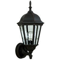Craftmade Z316-TB Straight Glass Cast 1 Light Small Outdoor Wall Mount in Textured Black