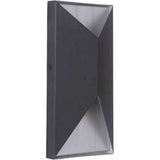 Craftmade Z3402-TBBA-LED matte black / brushed aluminum outdoor pocket sconce