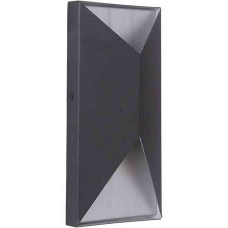 Craftmade Z3402-TBBA-LED matte black / brushed aluminum outdoor pocket sconce