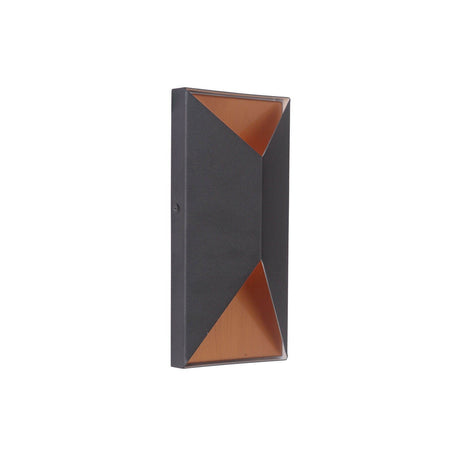 Craftmade Z3402-TBSB-LED matte black / satin brass outdoor pocket sconce