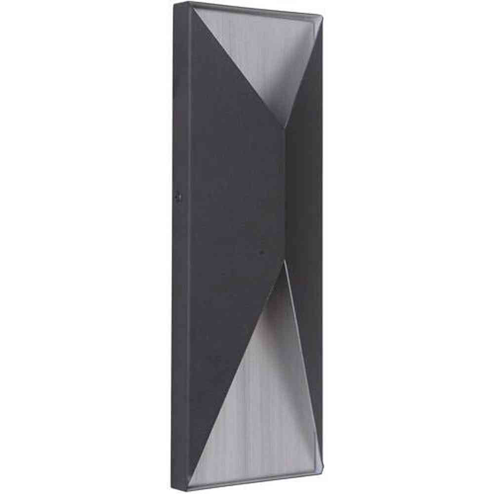 Craftmade Z3412-TBBA-LED matte black / brushed aluminum outdoor pocket sconce
