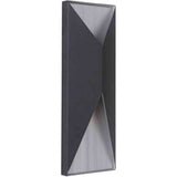 Craftmade Z3412-TBBA-LED matte black / brushed aluminum outdoor pocket sconce