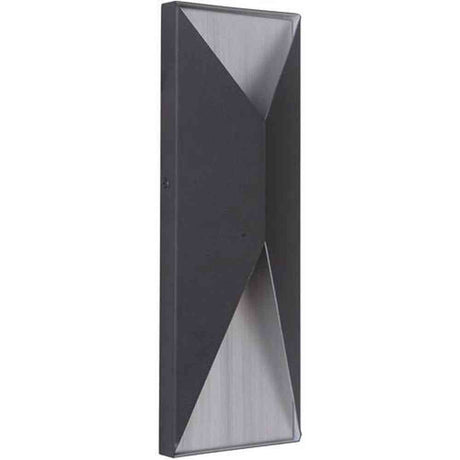 Craftmade Z3412-TBBA-LED matte black / brushed aluminum outdoor pocket sconce