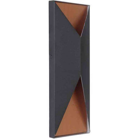 Craftmade Z3412-TBSB-LED matte black / satin brass outdoor pocket sconce