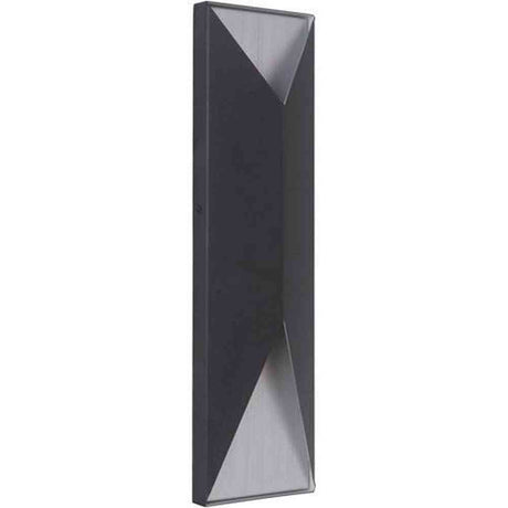 Craftmade Z3422-TBBA-LED matte black / brushed aluminum outdoor pocket sconce