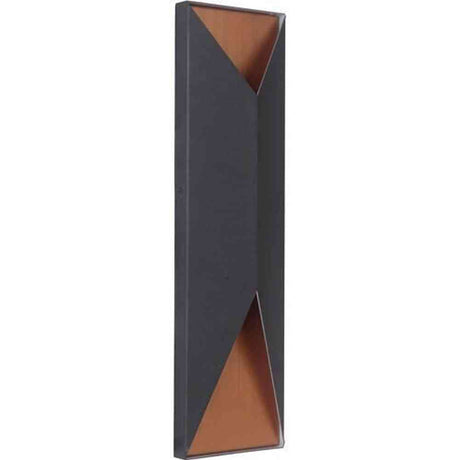 Craftmade Z3422-TBSB-LED matte black / satin brass outdoor pocket sconce
