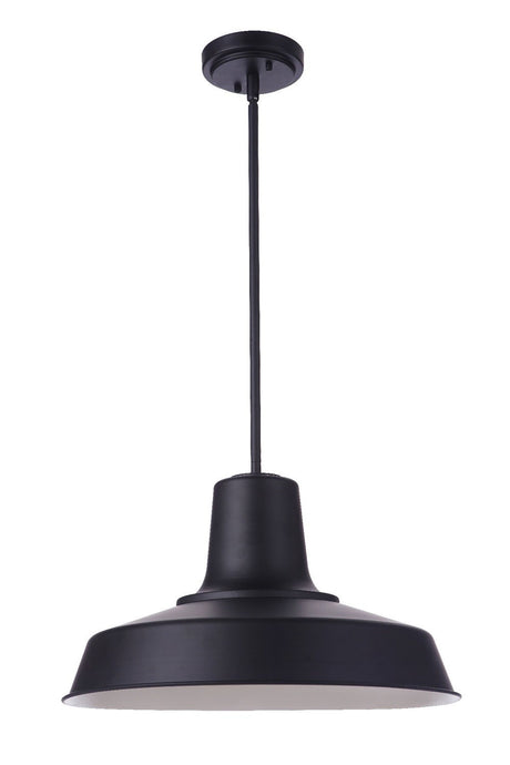 Craftmade ZA5711-MN Briscoe 1 Light 18" Outdoor Pendant in Midnight