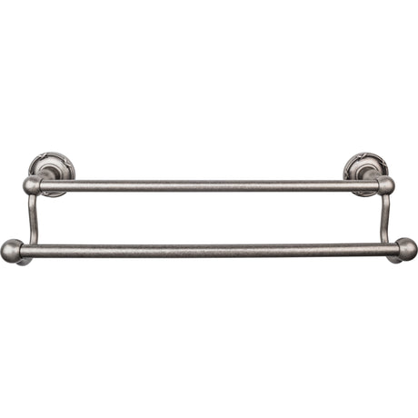 Top Knobs ED7APE TOP BATH (R) Edwardian Bath Double 20 1/2" Wall Mounted Towel Bar Antique Pewter