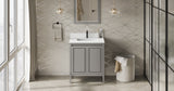 Jeffrey Alexander Percival 30" Grey Single Sink Bathroom Vanity with White Quartz Top - 8 in. Widespread Faucet Top - VKITPER30GRWQR1 product image 5