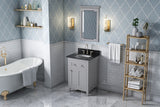 Jeffrey Alexander Chatham 24" Grey Single Sink Bathroom Vanity with Black Granite Top - 8 in. Widespread Faucet Top product image 7