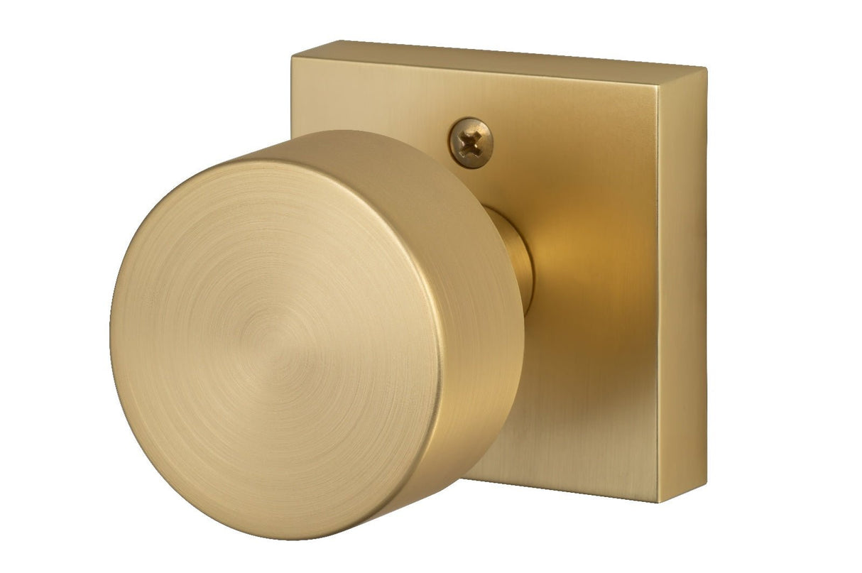 Sure-Loc ZH100-SQ SB satin brass dummy door knob