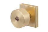 Sure-Loc ZH107-SQ SB satin brass keyed entry door knob