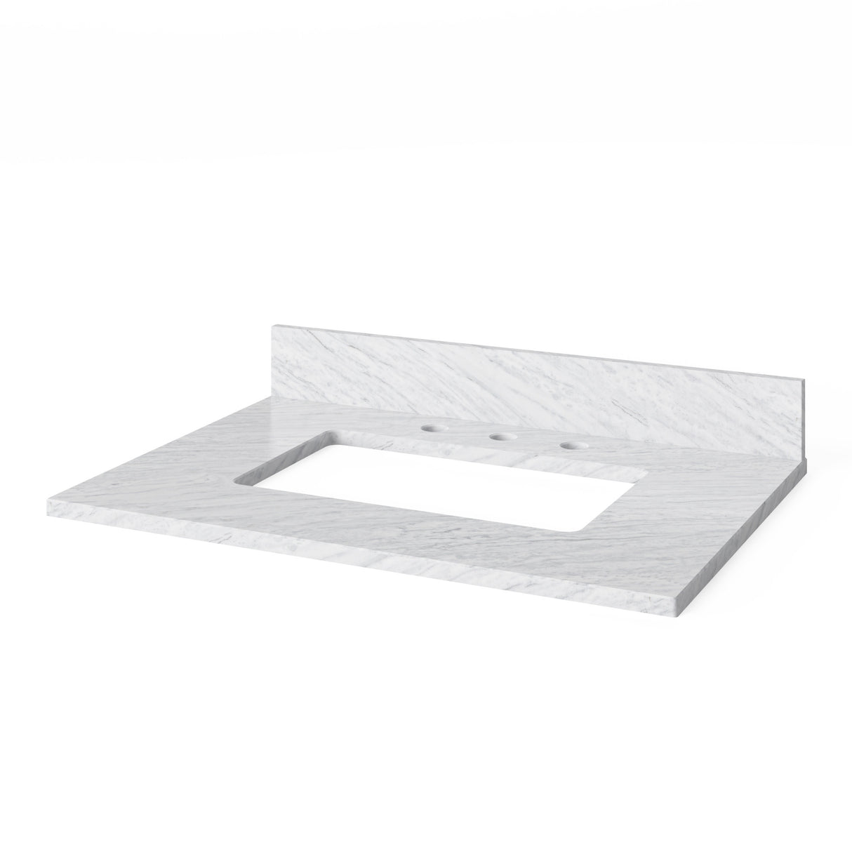 Jeffrey Alexander Percival 30" Natural Oak Single Sink Bathroom Vanity with White Carrara Marble Top - 8 in. Widespread Faucet Top product image 4
