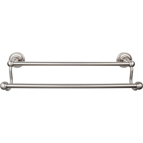 Top Knobs ED7BSNF TOP BATH (R) Edwardian Bath Double 20 1/2" Wall Mounted Towel Bar Brushed Satin Nickel
