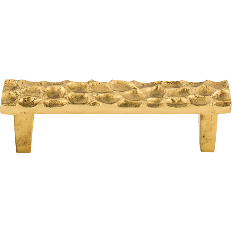 Top Knobs TK304BR Cobblestone 3 3/4" Center to Center Bar Pull Polished Brass
