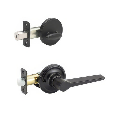 Copper Creek ZL2810BC black single cyllinder handleset trim pack