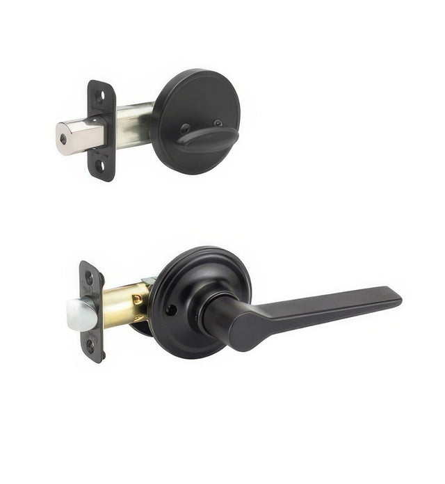 Copper Creek ZL2810BC black single cyllinder handleset trim pack