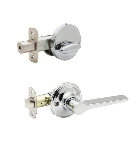 Copper Creek ZL2810PS polished stainless single cyllinder handleset trim pack
