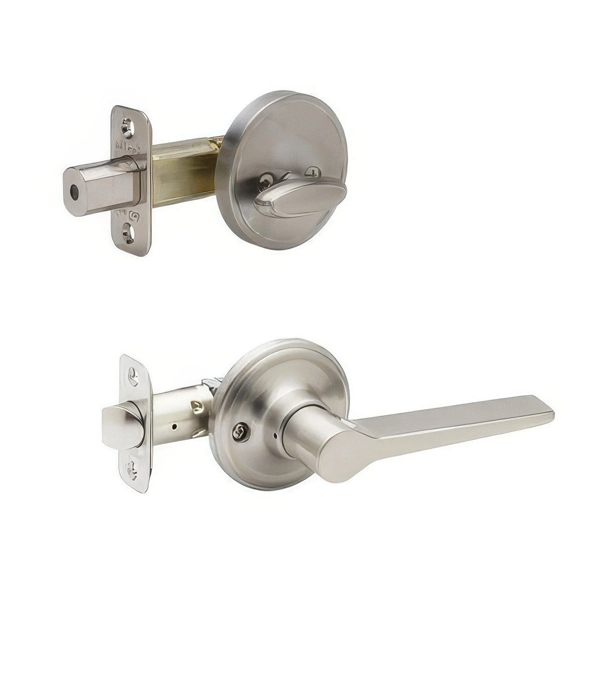 Copper Creek ZL2810SS satin stainless single cyllinder handleset trim pack