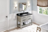 Jeffrey Alexander Wavecrest 48" Weathered Grey Single Sink Bathroom Vanity with Black Granite Top - 8 in. Widespread Faucet Top product image 6