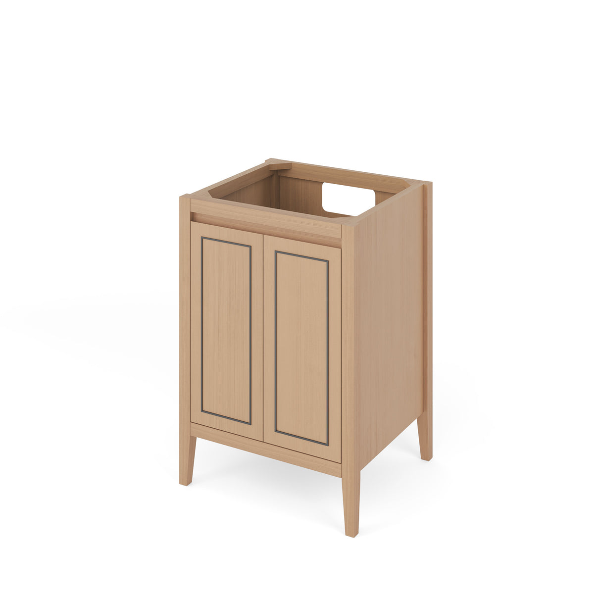 Jeffrey Alexander Percival 24" Natural Oak Single Sink Bathroom Vanity with White Quartz Top - 8 in. Widespread Faucet Top - VKITPER24NOWQR product image 2