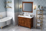 Jeffrey Alexander Chatham 48" Chocolate Single Sink Bathroom Vanity with White Carrara Marble Top - 8 in. Widespread Faucet Top product image 7
