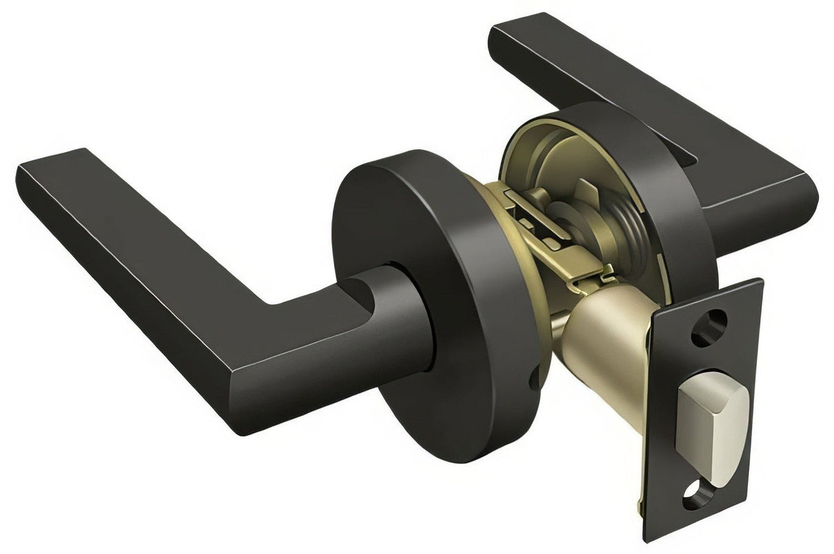 Deltana ZPLR3U10B oil rubbed bronze passage door lever