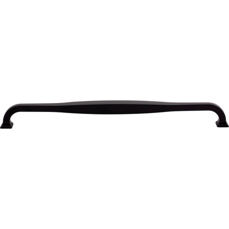 Top Knobs TK726BLK Contour 12" Center to Center Bar Pull Flat Black