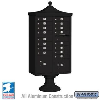 Salsbury 3316R-BLK-U Regency Decorative CBU 16 A Size Doors Type III USPS Access