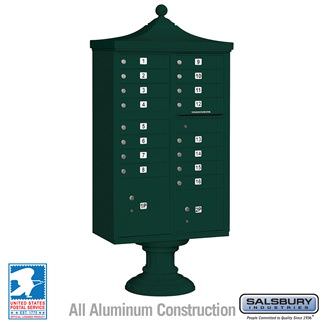 Salsbury 3316R-GRN-U Regency Decorative CBU 16 A Size Doors Type III USPS Access