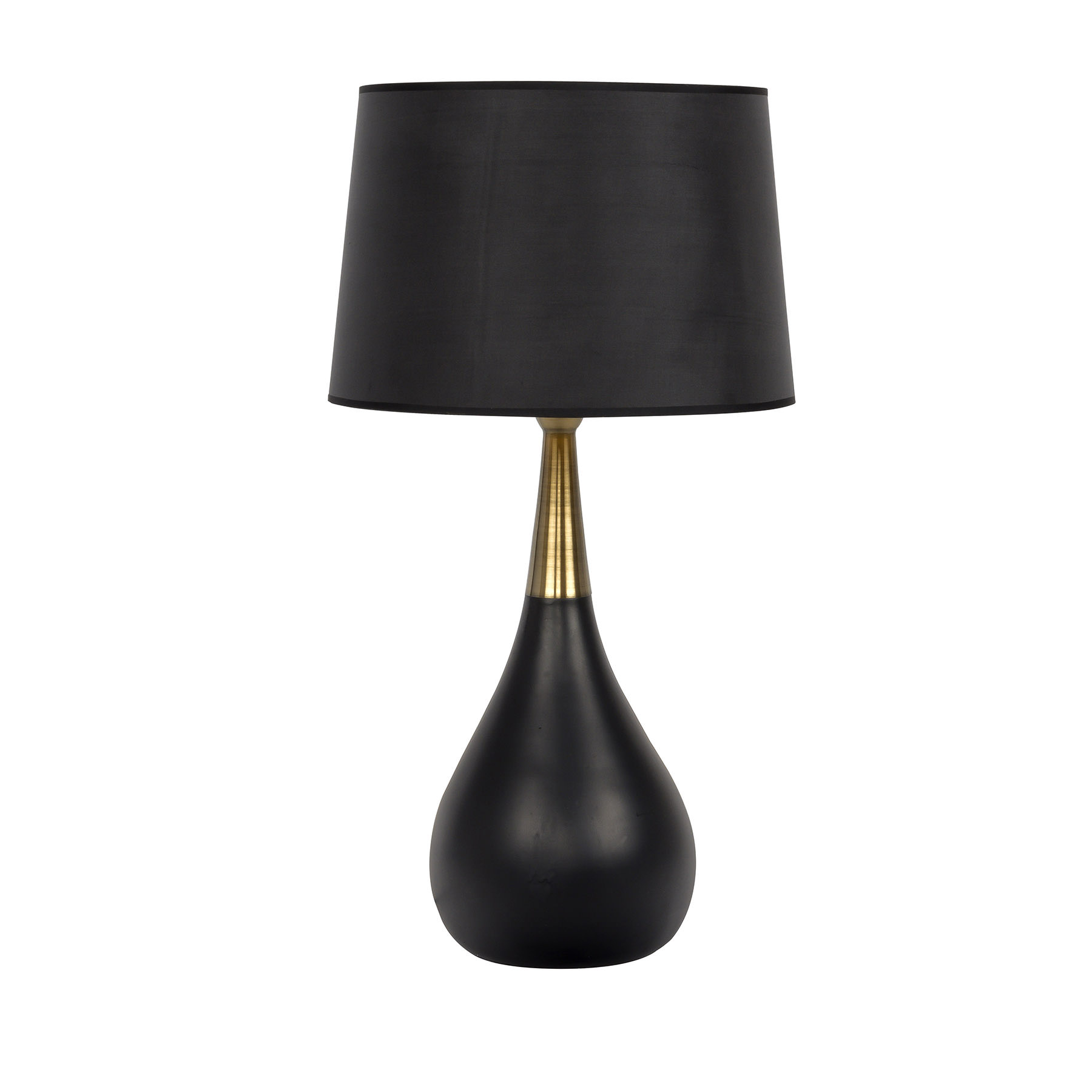 Craftmade 86222 1 Light Metal/Poly Base Table Lamp in Flat Black / Satin Brass